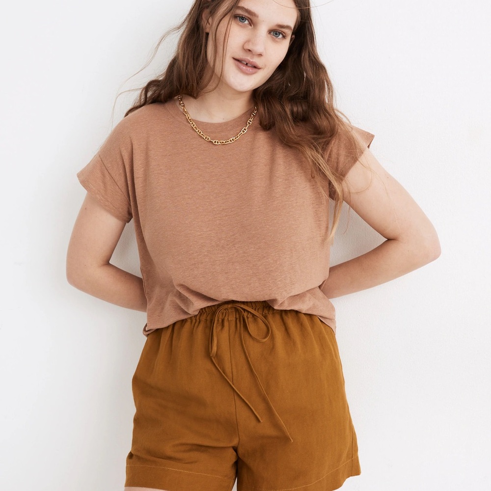 Madewell Linen-Blend Asbury Tee